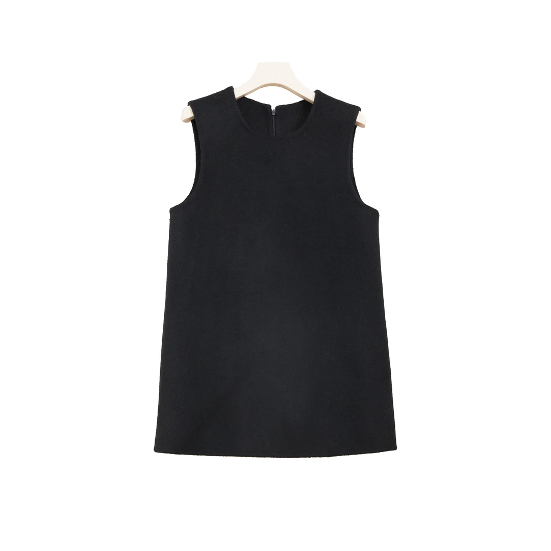 秋冬女士纯色修身牦牛绒绵羊毛均码马甲包臀裙 CX-24D085