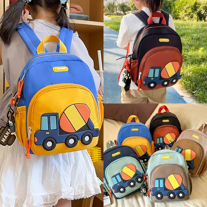 工程车幼儿园书包男女宝宝轻便小书包儿童轻便潮流可爱女童双肩包