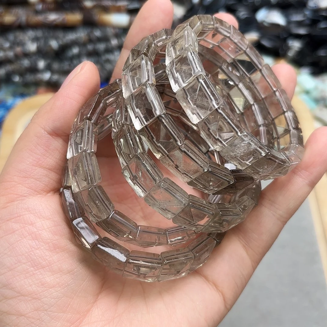 玛瑙/玉髓未镶嵌珠宝半成品卡12茶晶手牌一圈