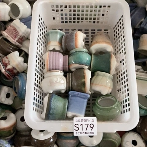 紫砂花盆179微瑕品口径3厘米左右