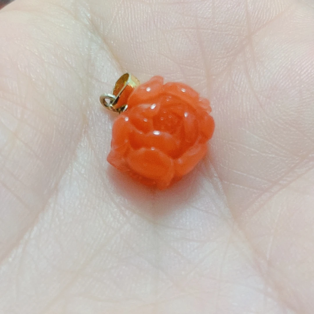 南红玛瑙银S925镶嵌吊坠(不含链)