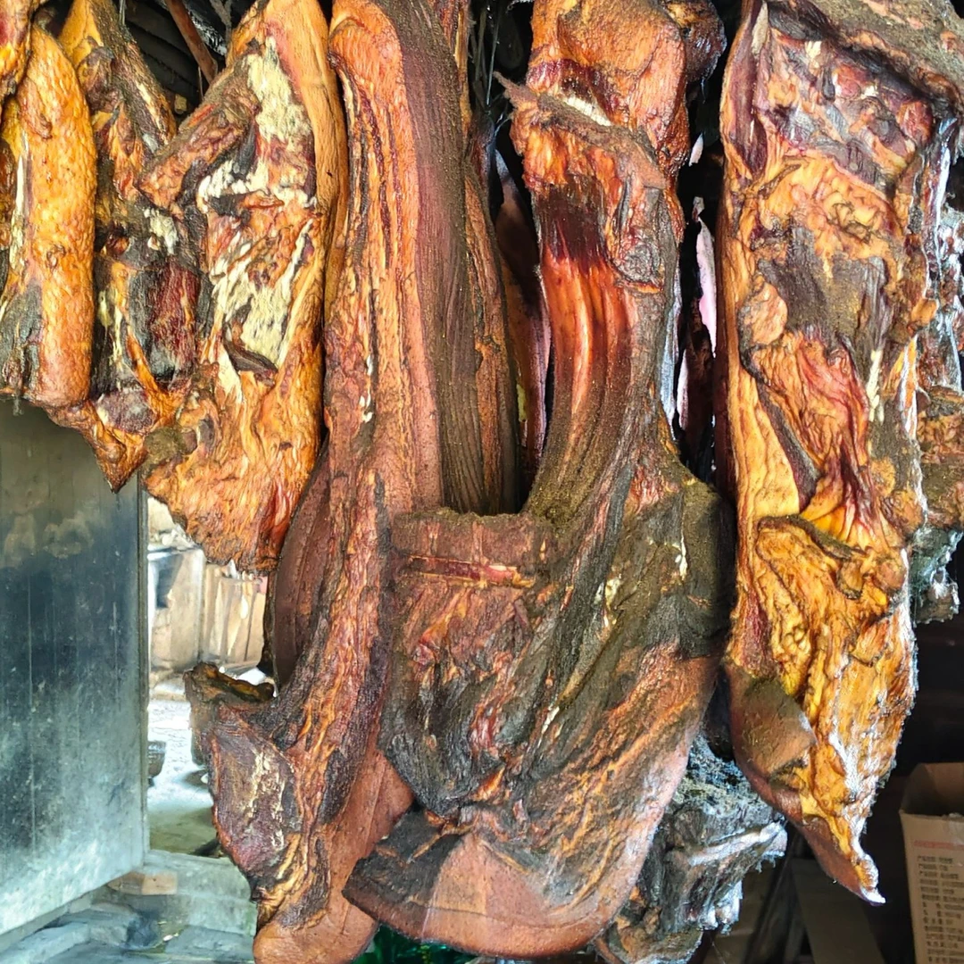 【华哥】盐津农家粮食猪烟熏腊肉直播间挑选一物一拍