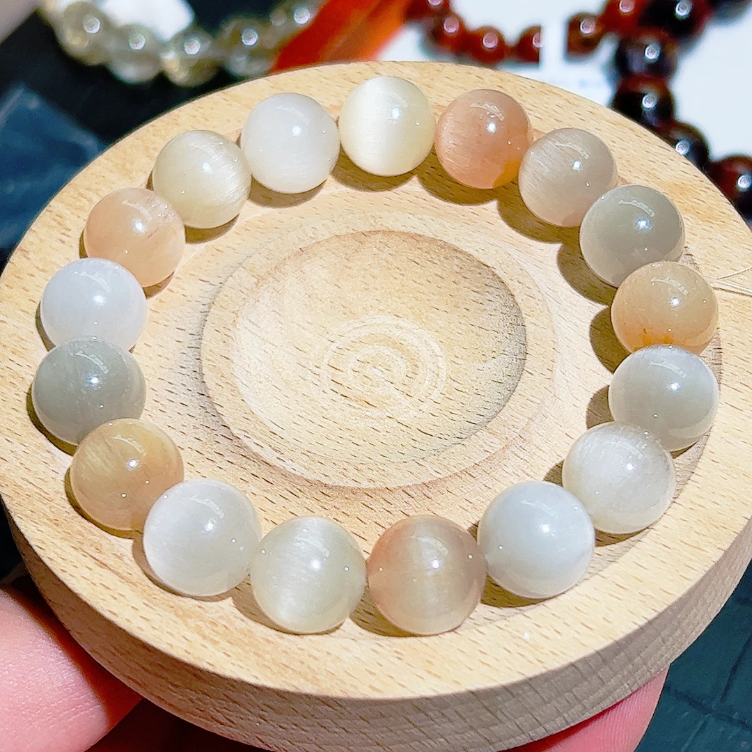 天然精品香芋色兔毛水晶手链