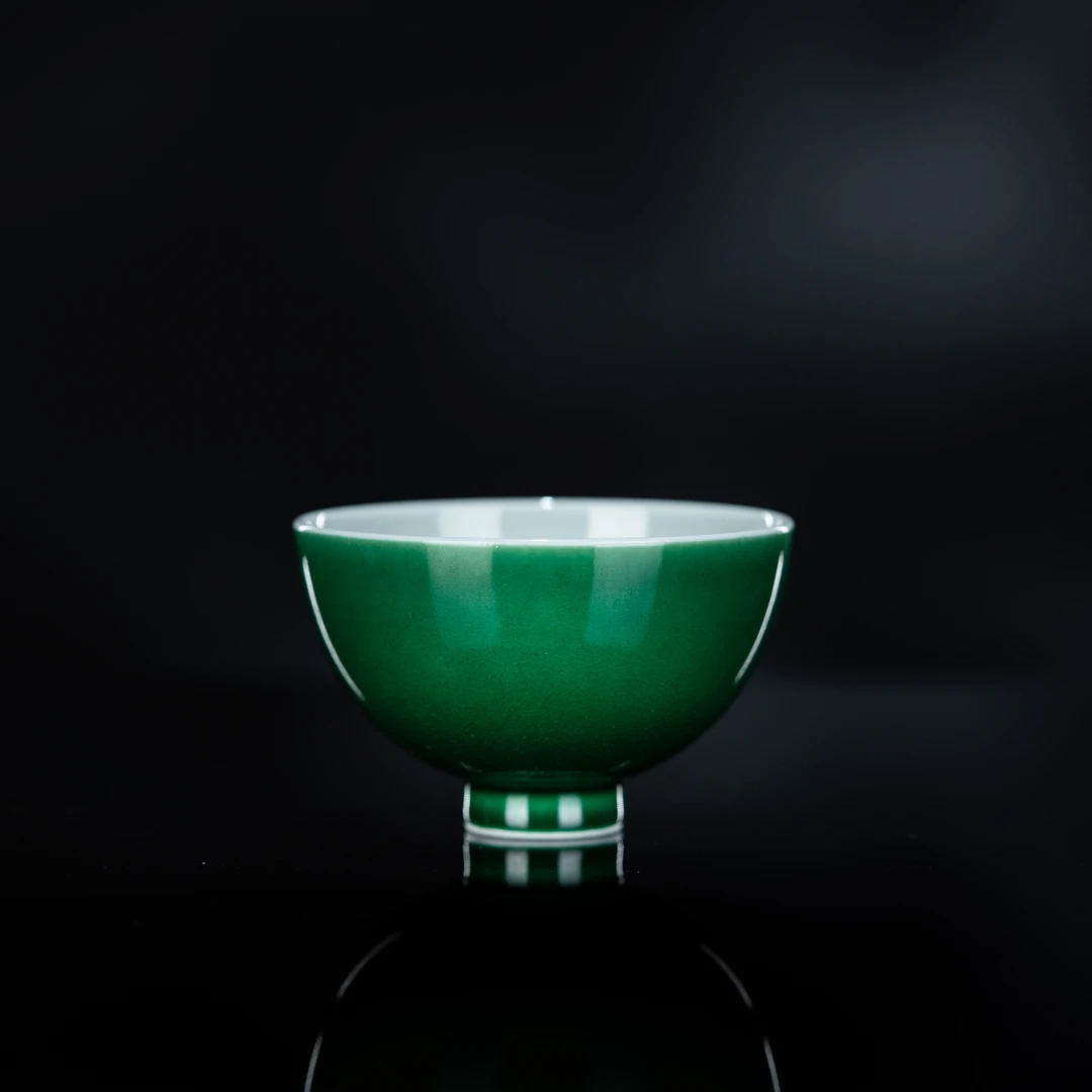 【瓷唐里】帝王绿 小鸡心杯 60cc 瓷器家用茶具