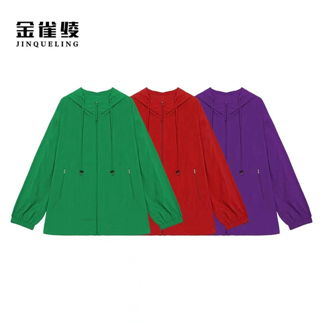 金雀绫【赴山海】连帽宽松透气防紫外线防晒衣外套SZBY190