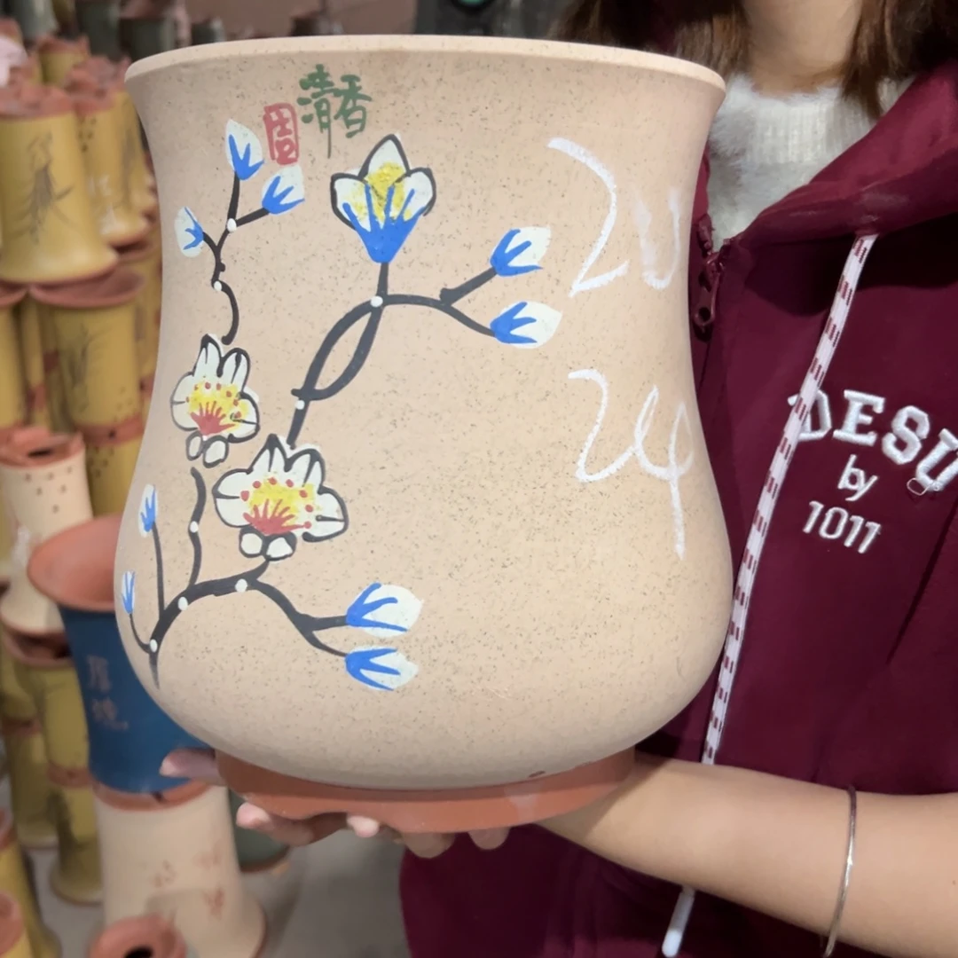 宜兴川阁紫砂花盆单个