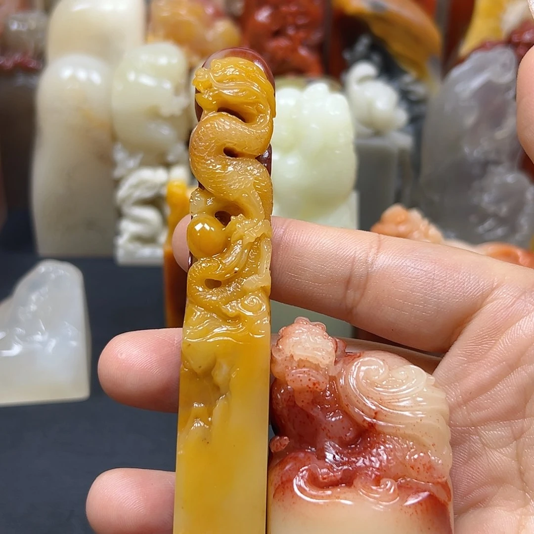 寿山石季*厂印章雕刻工艺