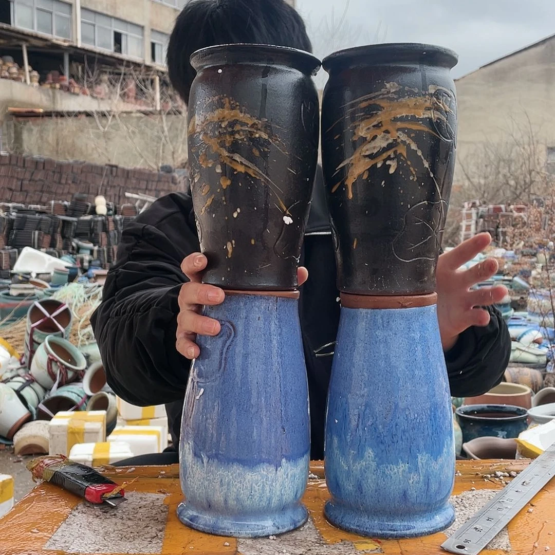 无铅玻璃宜兴紫砂花盆