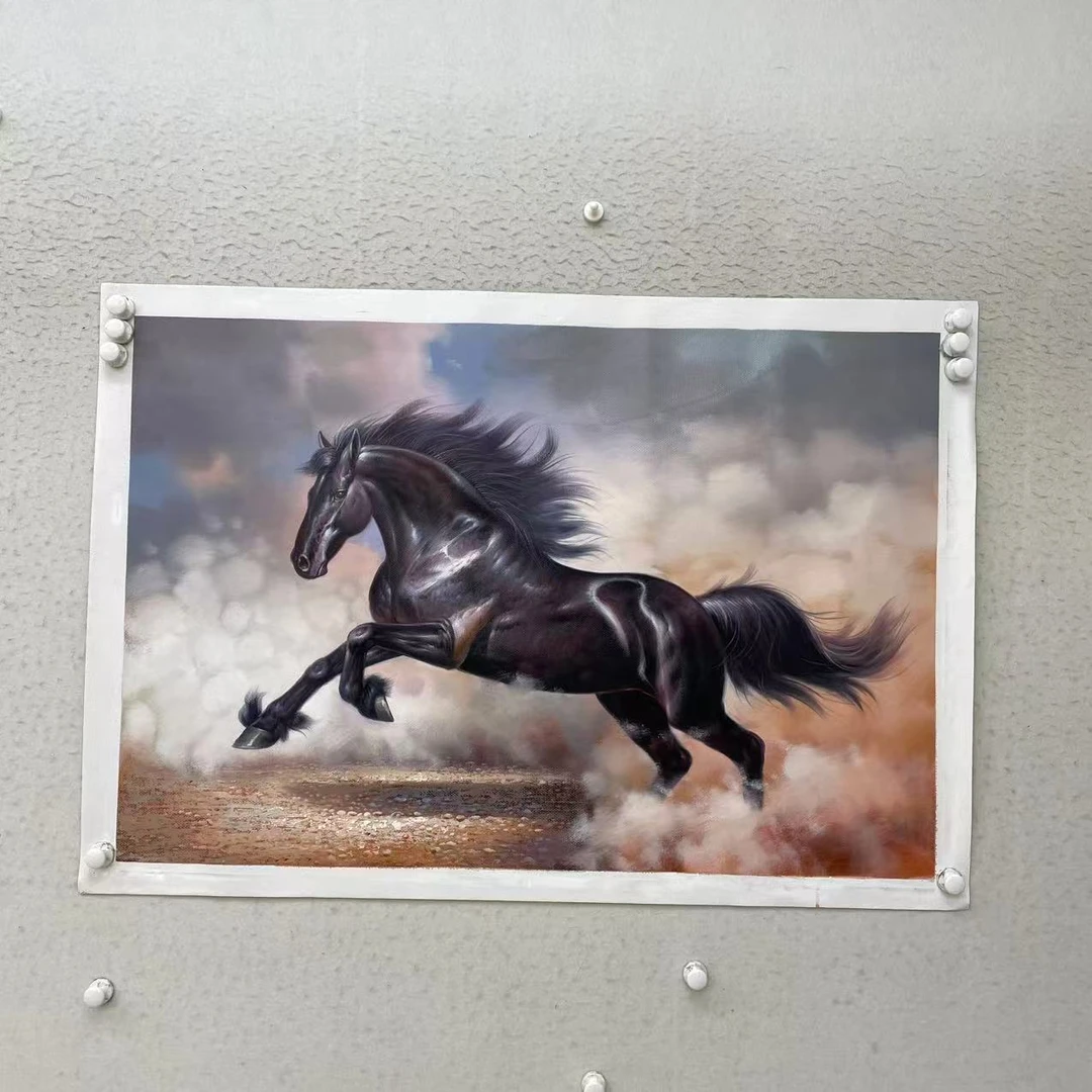 林彦新-*** 黑马-约80-120厘米-手绘油画-麻布