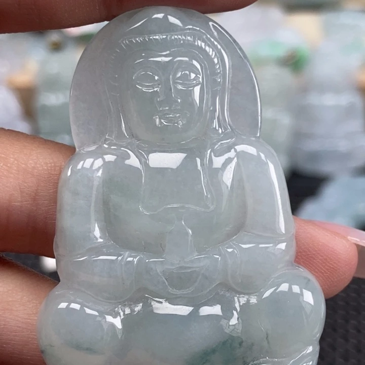 翡翠未镶嵌颈饰玉观音