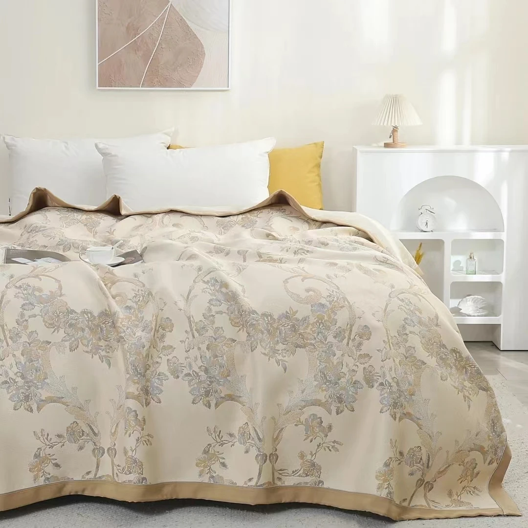 H【床盖-浪漫巴黎】230*250CM轻奢高端桑波段蚕丝暖棉毯