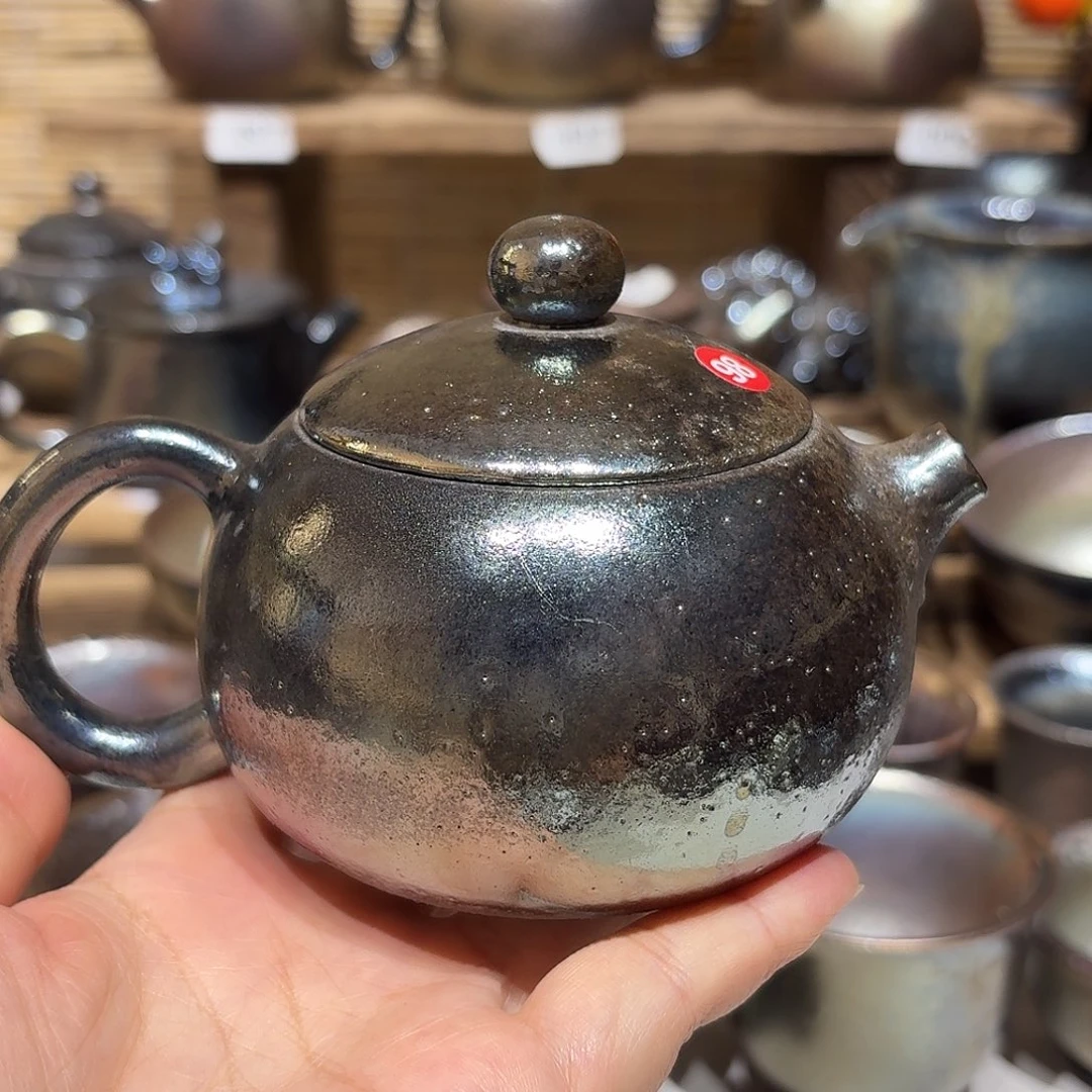 壶建水紫陶紫泥柴烧壶