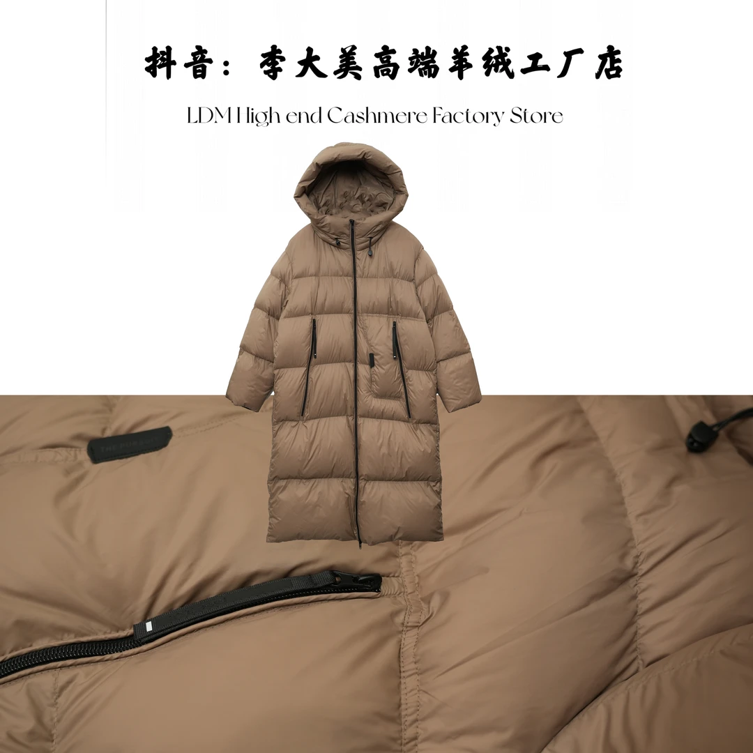 618【90白鸭绒时尚经典休闲百搭潮流长款连帽羽绒服】-9803