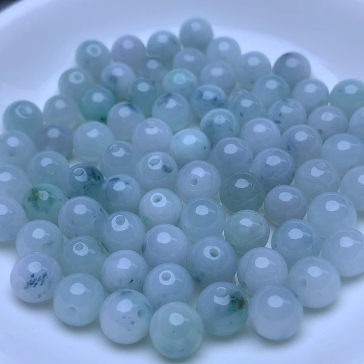 翡翠散珠卡7.5蓝花20个