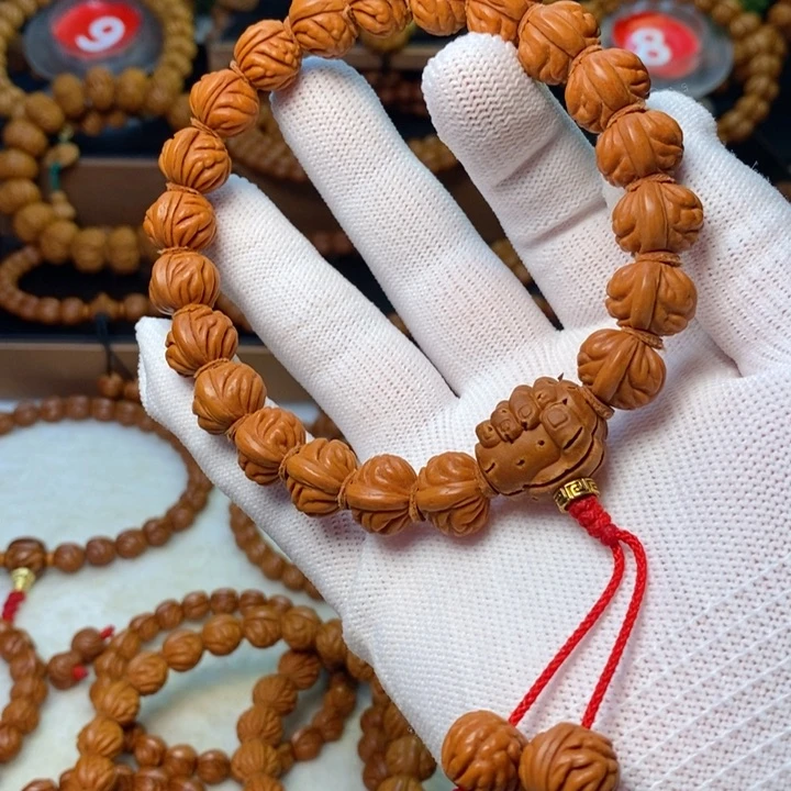 桃核手串秦岭龙纹桃核