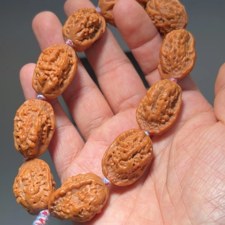 吊坠文玩核桃绣花鞋7434