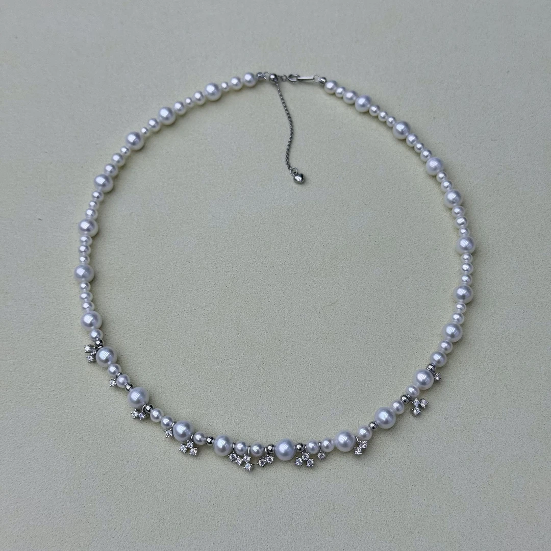 【绎世珍珠】花火 独家定制版高品质天然珍珠项链s925银3-7mm