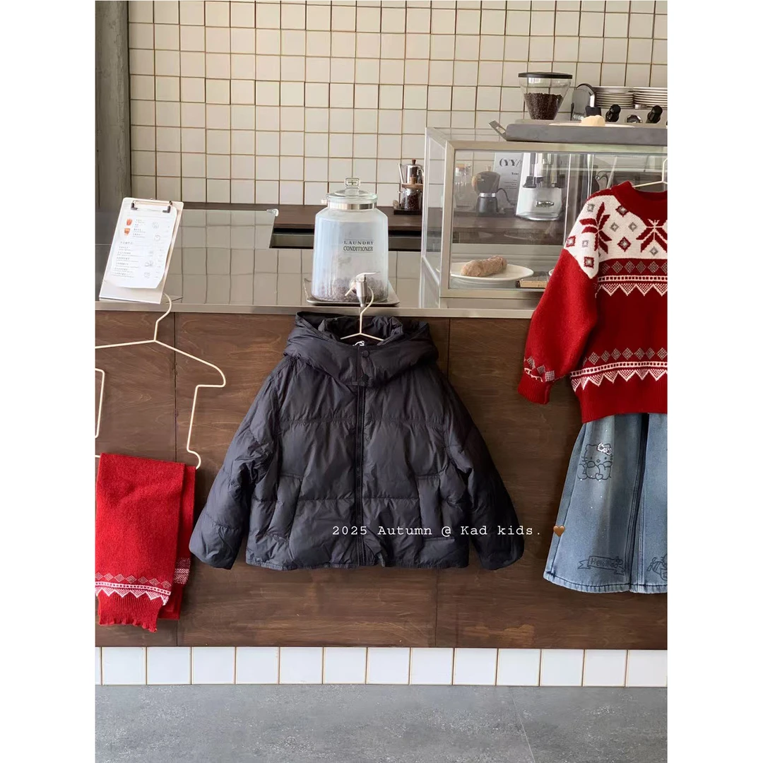 V5366-黑色羽绒服