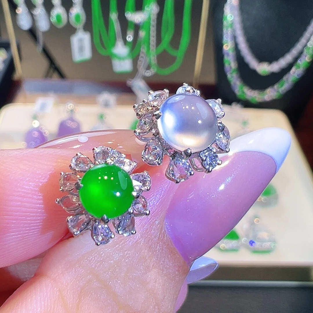 翡翠18K金镶嵌戒指翡翠