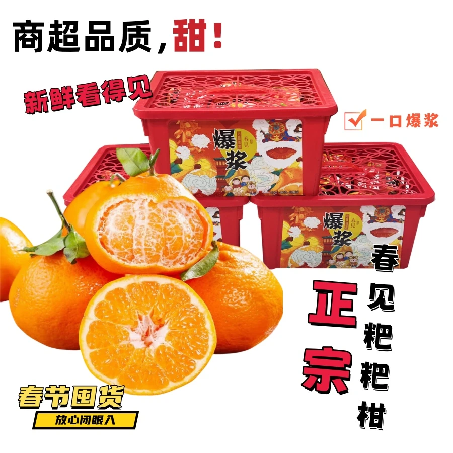 【果泉甄选】四川正宗春见粑粑柑 汁水香甜 整箱5斤