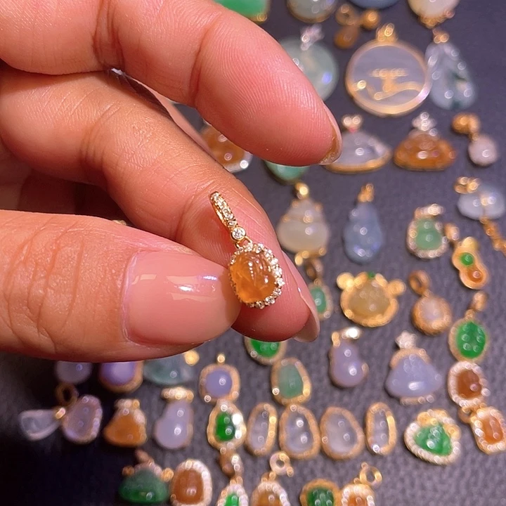 翡翠银S925镶嵌颈饰