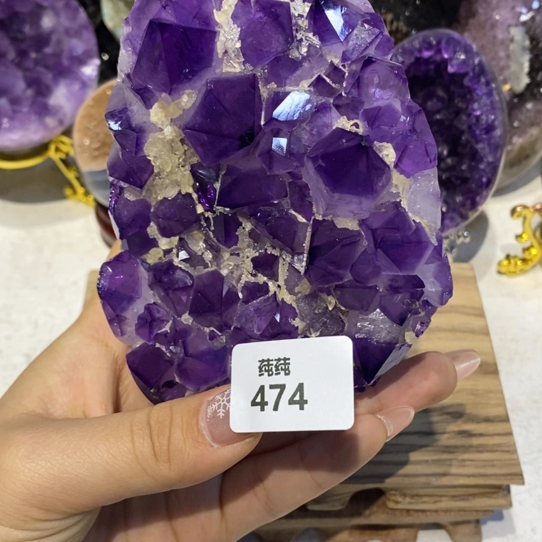 大型摆件（非配饰）未镶嵌紫晶大牙宝石紫大牙