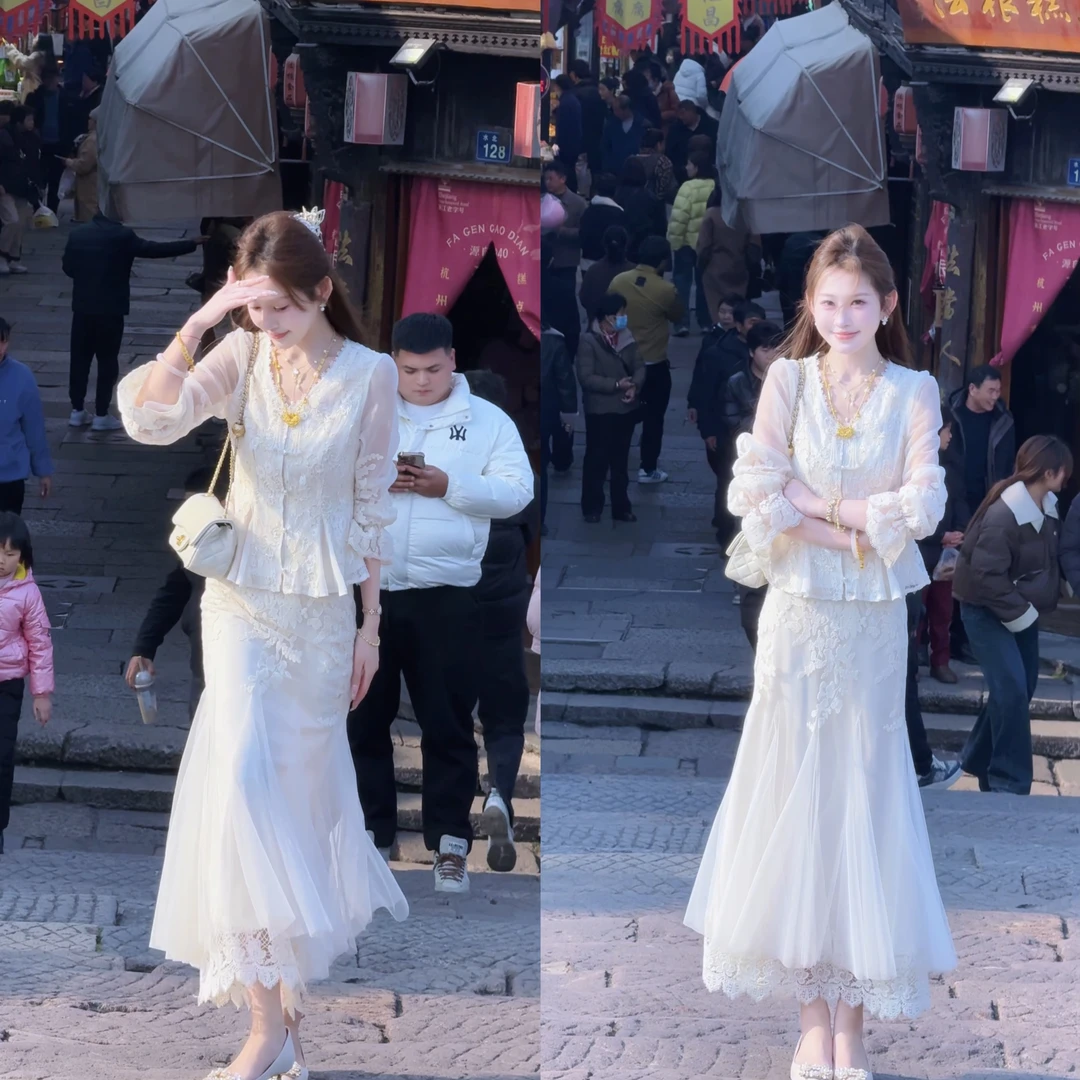 【婷婷】《花开半夏》定位花刺绣重工套装 TTH2SC071