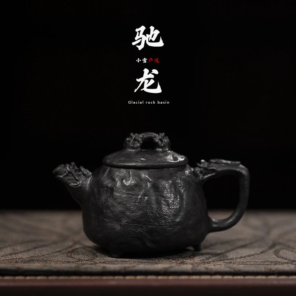 R小雪石壶【驰龙160cc】冰碛岩龙壶非遗雕刻石茶壶手工小众茶器