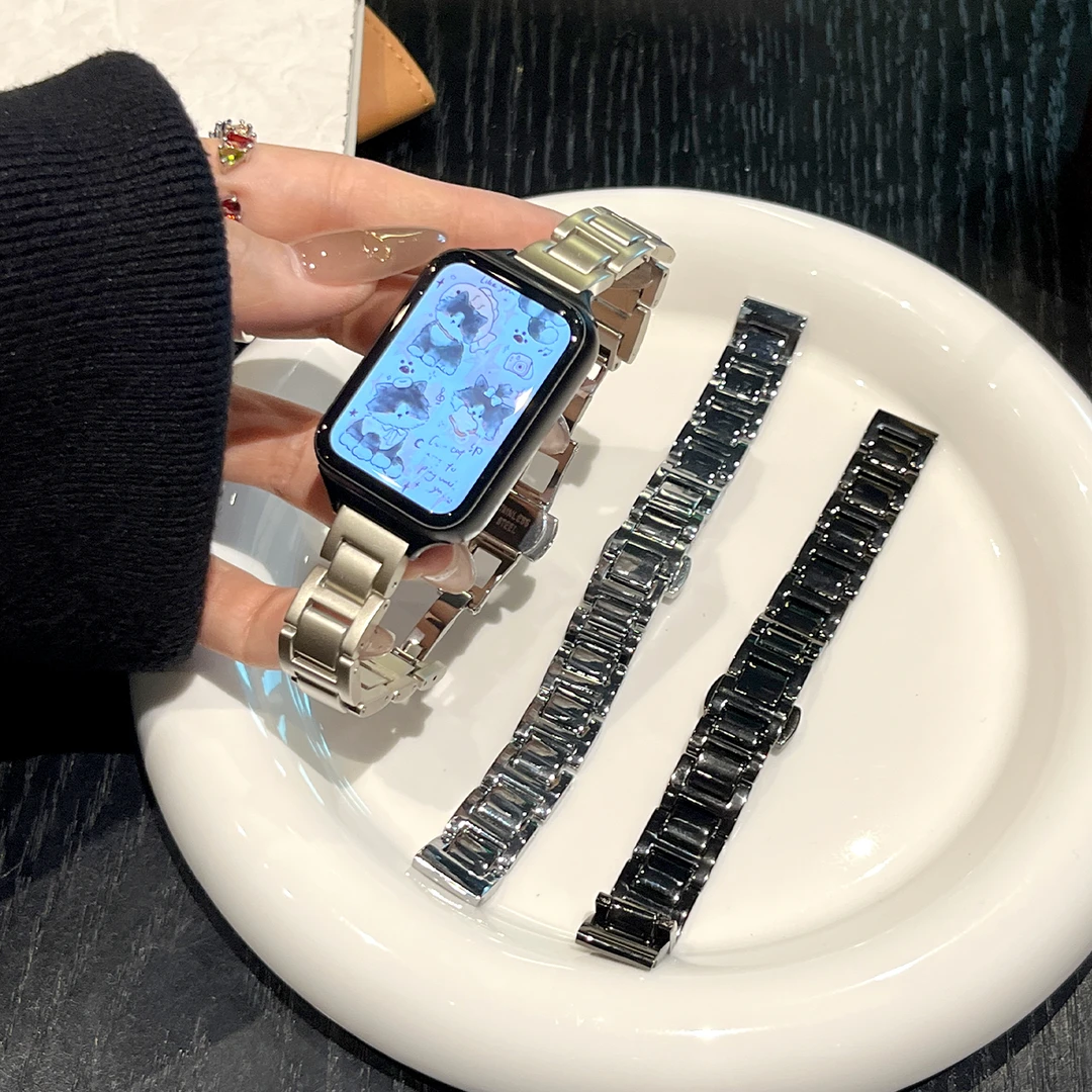 蝴蝶扣金属适用小米手环9pro表带8pro蓝气球金属红米watch5/4表带