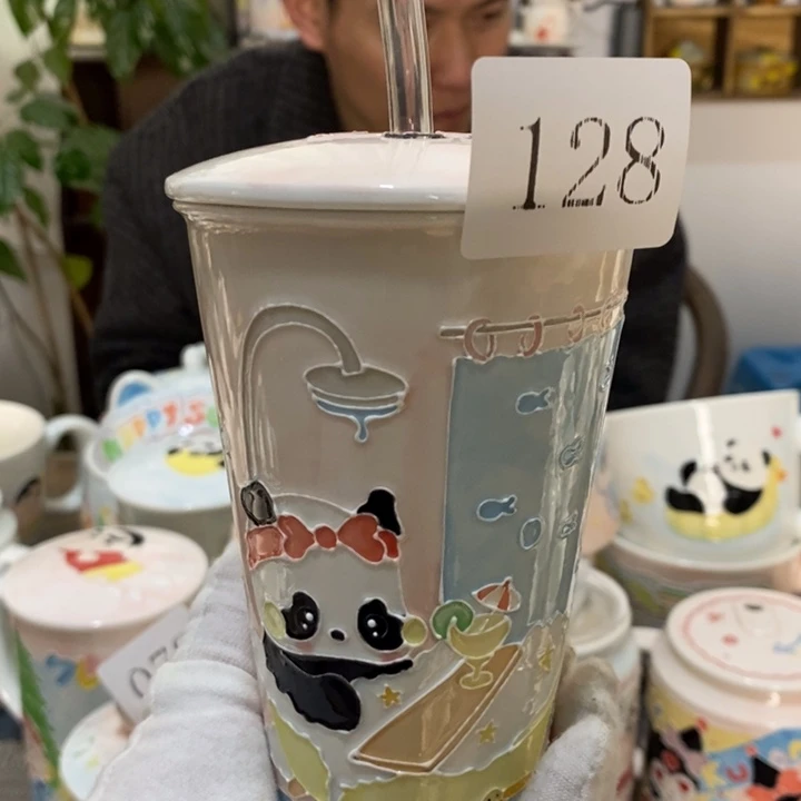 杯景德镇釉下彩手绘