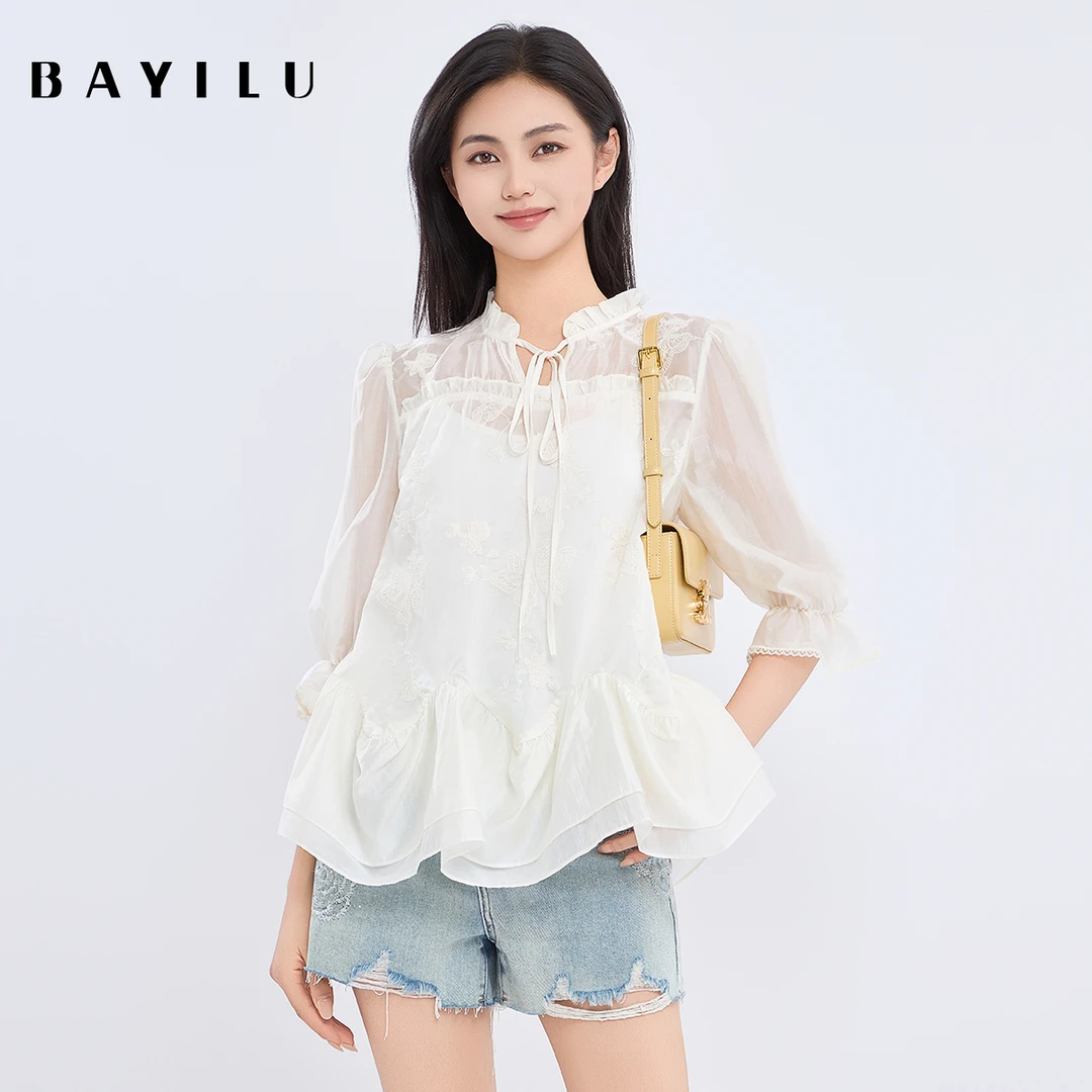 【叶姐】芭依璐女装夏季法式衬衫95C0836Z