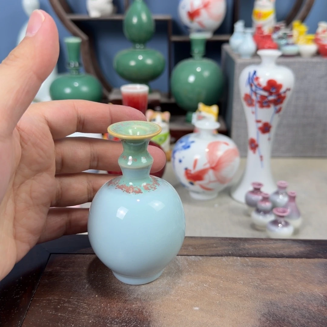 陶瓷手工小花器摆件