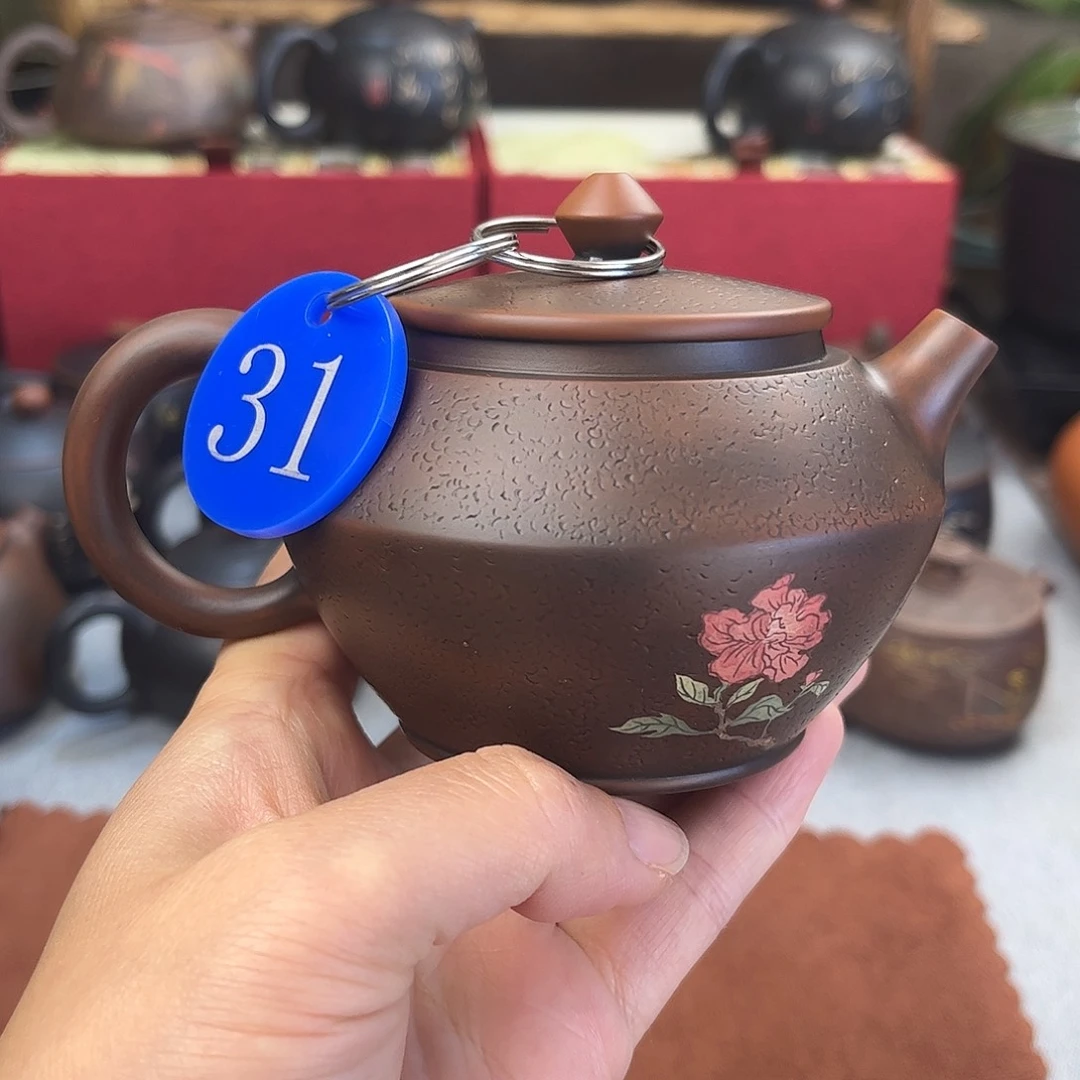 170毫升纯手工刻填荔枝纹合欢壶