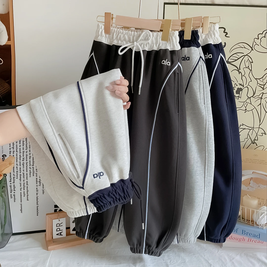 【宽松有型】2025浅秋男女童休闲宽松运动弯道裤LenKid-牙子olo