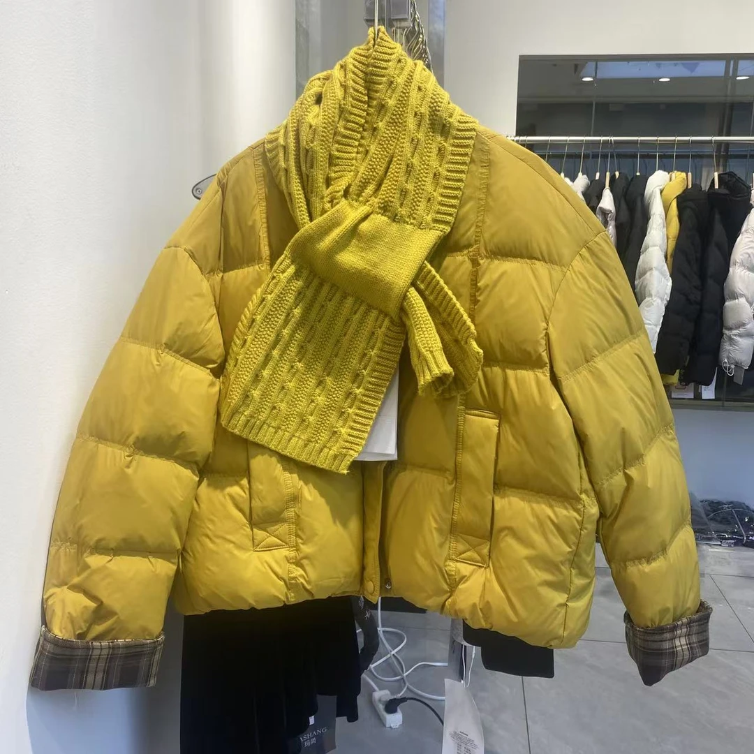 259031冬季新款百搭休闲羽绒服围脖可拆卸（衣长59厘米左右）