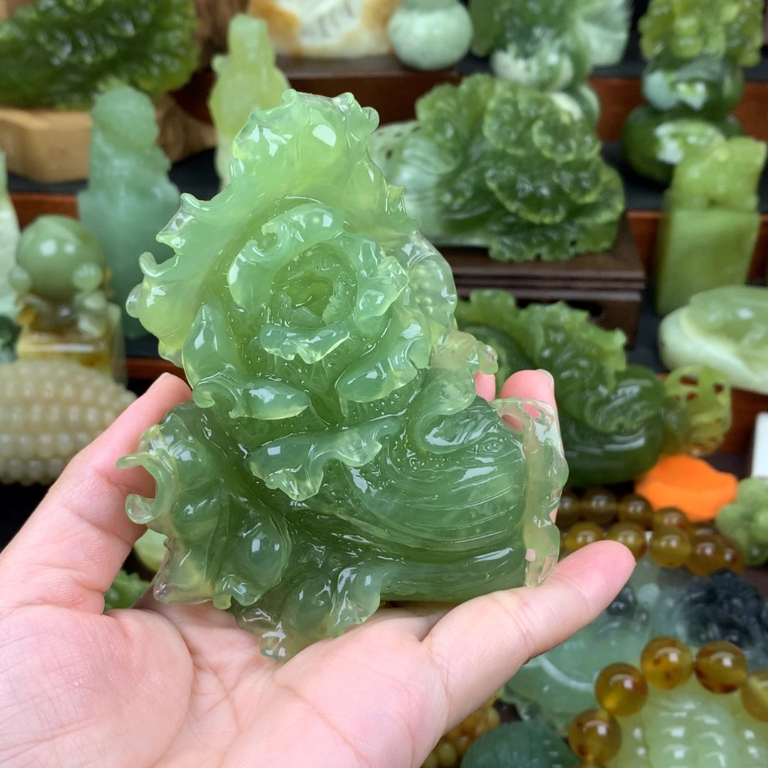 一***鱼岫玉未镶嵌手把件