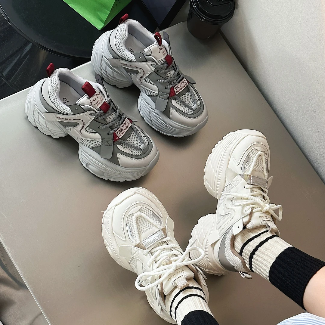 春秋新款厚底老爹鞋ins潮流增高百搭轻便时尚休闲运动鞋/DFD88112