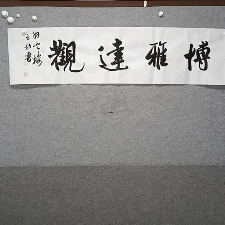 书法博雅达观四尺对开书法作品