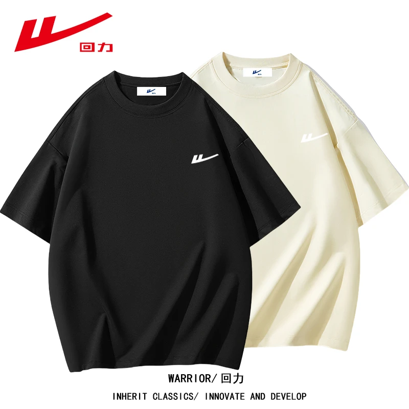 Warrior/回力美式短袖男女透气半袖简约潮流情侣宽松百搭时尚休闲
