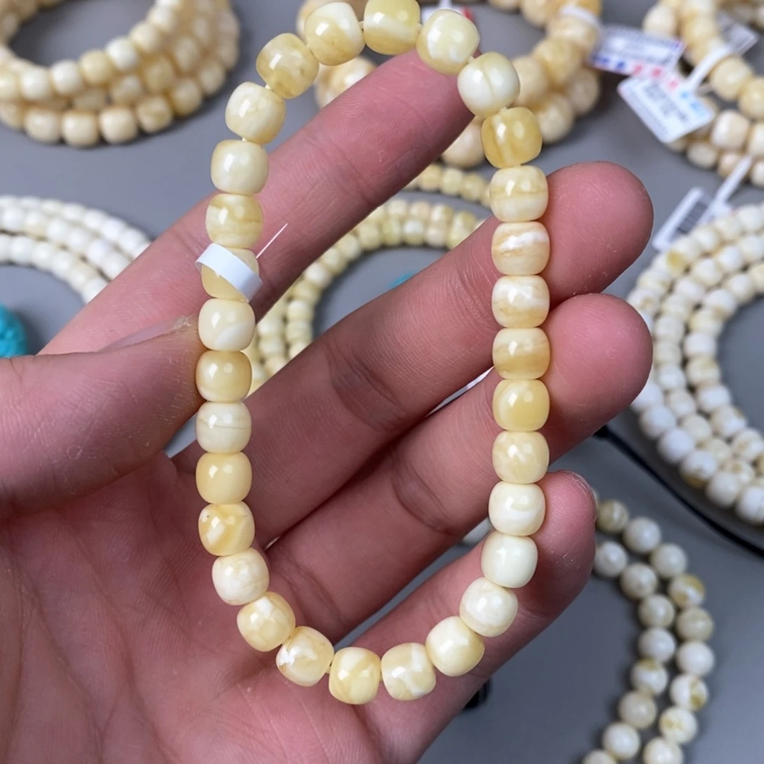 琥珀珠宝奇石未镶嵌7mm