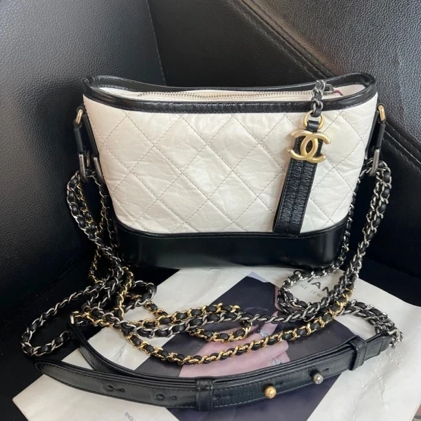 95新 Chanel/香奈儿 捐金沉珠/小号流浪单肩