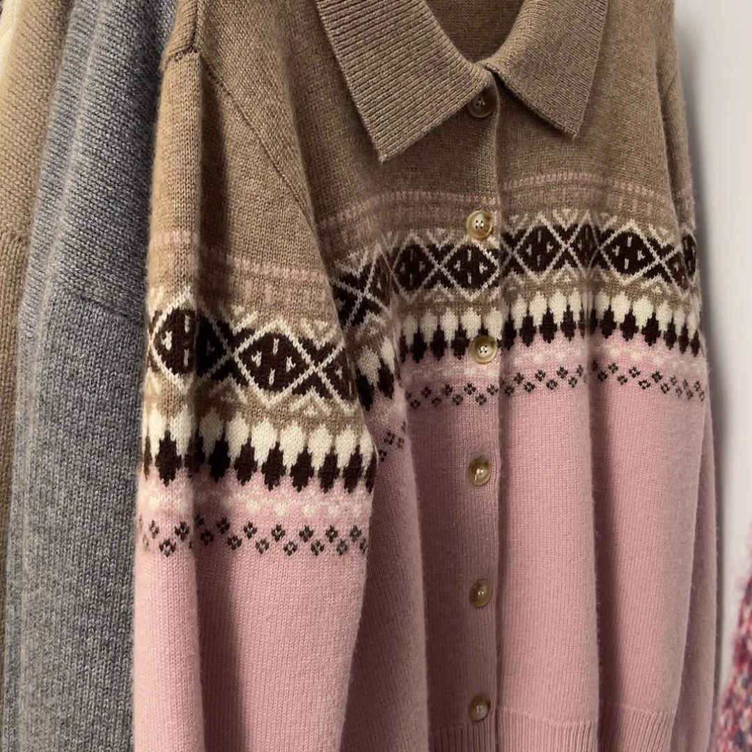 粉色 菲尔岛 Polo领