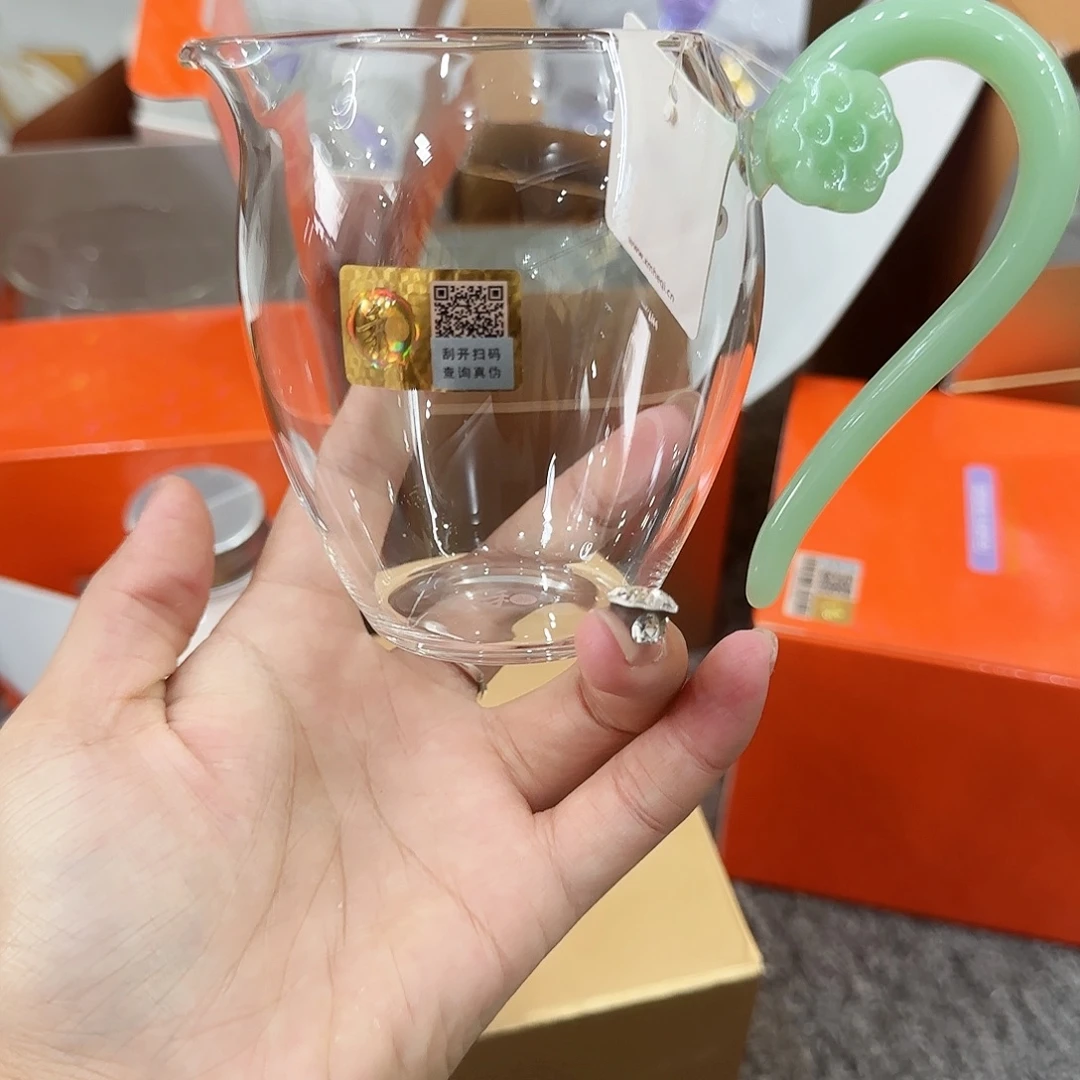 禾器浅玉色怡莲公道杯