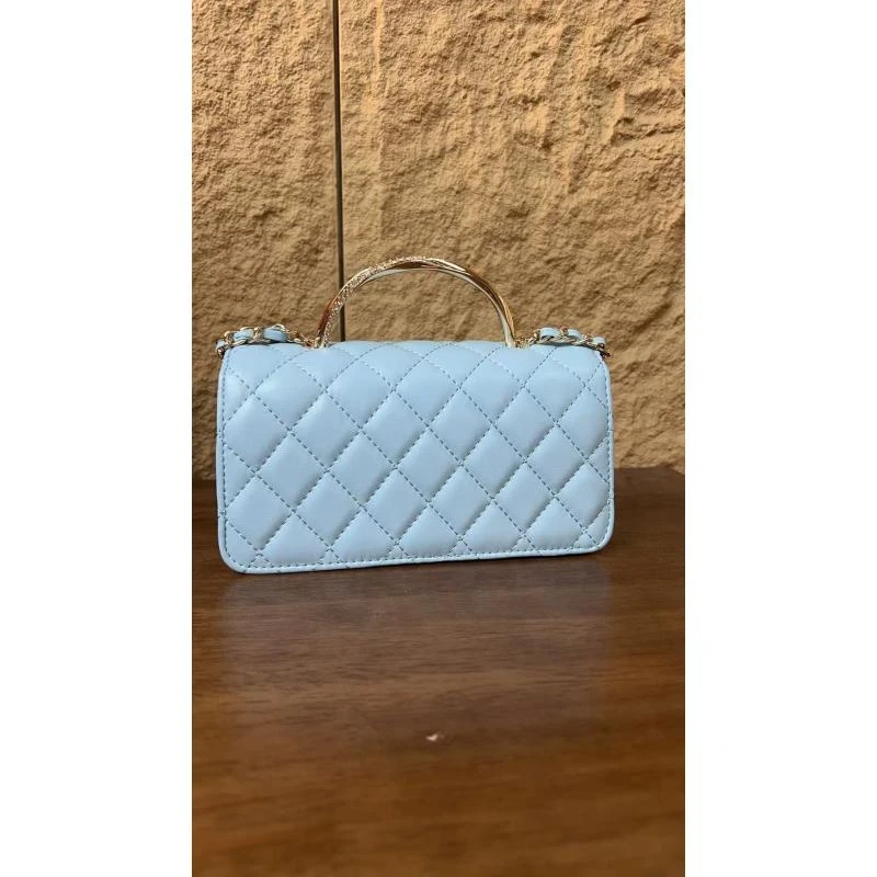 时尚潮流打造真皮女士包潮流手提旋转手柄 0445 蓝色