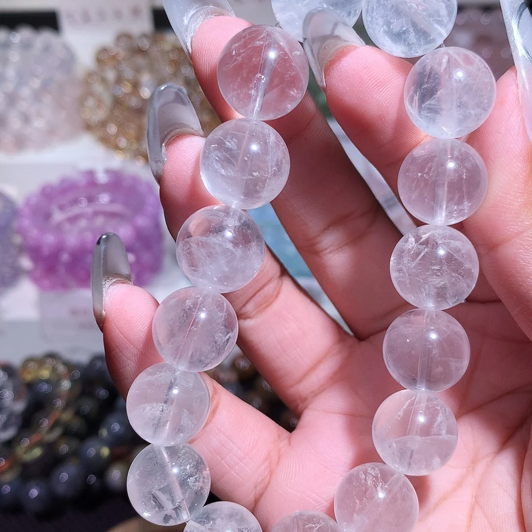 未镶嵌手链水晶白幽灵14