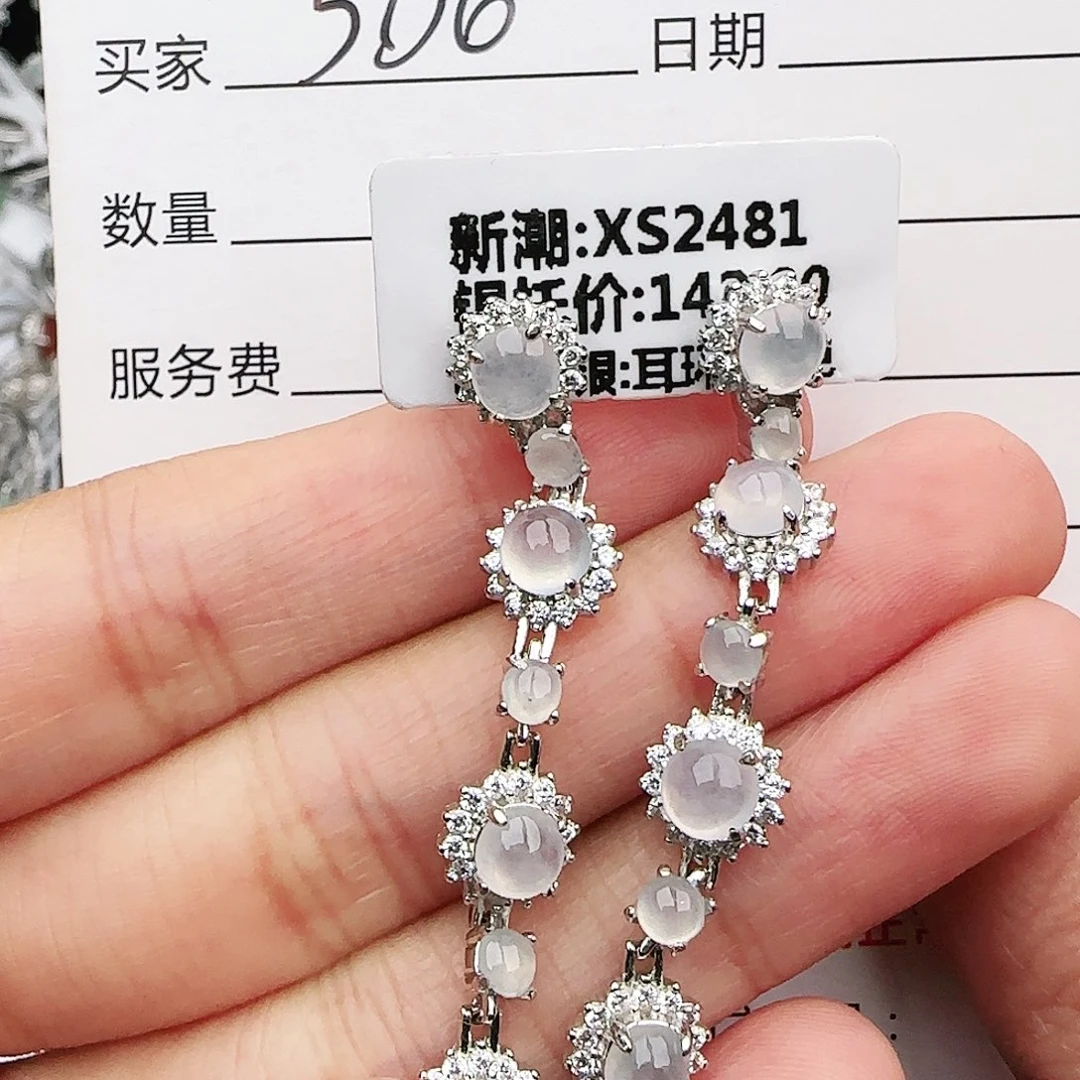 银S925镶嵌戒指翡翠戒指