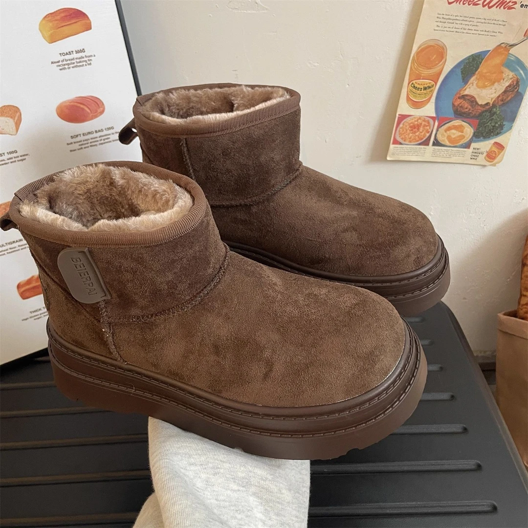 新百伦【冬季新款】橘子鸭 加绒厚底雪地鞋女鞋2025新款冬季爆款加