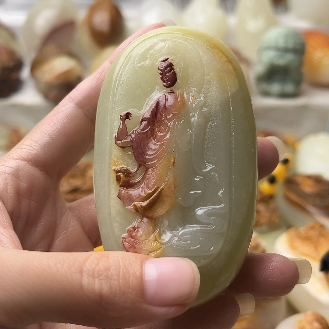 石材古青石不退换观音