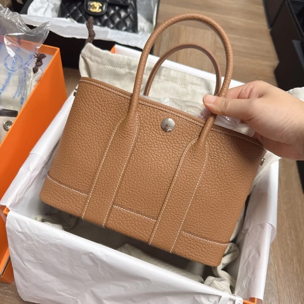 未使用 Hermes/爱马仕 花园mini金棕包