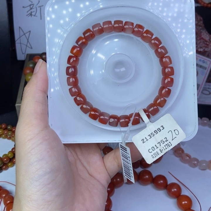 南红玛瑙未镶嵌手链8m